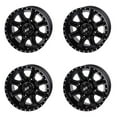 thumbnail image 1 of (4 Pack) 4/137 Tusk Cascade Wheel 14x7 4.0 + 3.0 Matte Black for Textron Stampede 4 2018-2019, 1 of 8