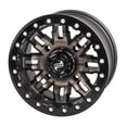 thumbnail image 1 of (4 Pack) 4/137 Tusk Teton Beadlock Wheel 14x7 4.0 + 3.0 Smoke/Black For CAN-AM Outlander 1000R XT 2012-2022, 1 of 2