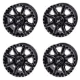 thumbnail image 1 of (4 Pack) 4/156 Tusk Cascade Wheel 14x7 4.0 + 3.0 Machined/Black for Polaris Rzr Xp 900 Jagged X Eps 2013, 1 of 7