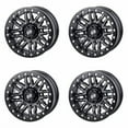 thumbnail image 1 of (4 Pack) 4/156 Tusk Nebo Beadlock Wheel 14x7 4.0 + 3.0 Machined/Black for Polaris Ranger 900 Crew 2014-2019, 1 of 7