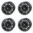 thumbnail image 1 of (4 Pack) 4/156 Tusk Nebo Beadlock Wheel 14x7 5.0 + 2.0 Matte Black for Polaris Ranger 1000 xp Eps 2017-2021, 1 of 8