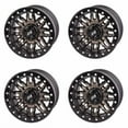 thumbnail image 1 of (4 Pack) 4/156 Tusk 185-279-0016049B-6E52A8-4X Teton Beadlock Wheel 14x7 4.0 + 3.0 Smoke/Black for Polaris Ranger 1000 2020-2025, 1 of 6