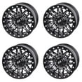 thumbnail image 1 of (4 Pack) 4/156 Tusk Teton Beadlock Wheel 14X7 5.0 + 2.0 Gun Metal/Black for Polaris Sportsman 550 Touring Eps 2010-2014, 1 of 6