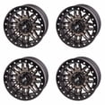 thumbnail image 1 of (4 Pack) 4/156 Tusk 185-279-0018A474-24D427-4X Teton Beadlock Wheel 14x7 5.0 + 2.0 Smoke/Black for Polaris Ranger 700 Xp 2008-2009, 1 of 7