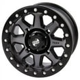 thumbnail image 1 of (4 pack) 4/156 Tusk Uinta Beadlock Wheel 14x7 4.0 + 3.0 Gunmetal/Black for Polaris Atp 330 4x4 2004-2005, 1 of 7