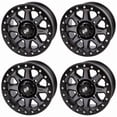 thumbnail image 1 of (4 pack) 4/156 Tusk Uinta Beadlock Wheel 14x7 5.0 + 2.0 Gunmetal/Black for Polaris Sportsman 500 Mv 2005, 1 of 7
