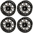 thumbnail image 1 of (4 pack) 4/156 Tusk Uinta Beadlock Wheel 15x7 4.0 + 3.0 Machined/Black for Kawasaki Teryx Krx4 1000 Se 2023-2024, 1 of 8
