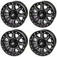 thumbnail image 1 of (4 Pack) 4/156 Tusk Uinta Beadlock Wheel 15x7 6.0 + 1.0 Gunmetal/Black for Polaris Rzr Xp 4 1000 Ride Command Edition 2018-2019, 1 of 6