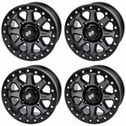 4 Pack 4/156 Tusk 201-207-003497B4-D3A334-4X Uinta Beadlock Wheel 15x7 6.0 + 1.0 Gunmetal/Black for Polaris Rzr Xp Turbo S Velocity 2019-2021