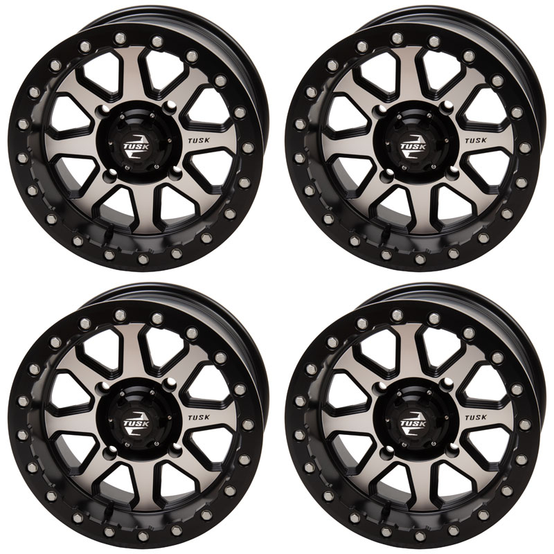 獅子 Kawasaki 4/156 Tusk Teton Beadlock Wheel 15x10 5.0 + 5.0 Gun
