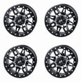thumbnail image 1 of (4 pack) 4/156 Tusk 185-280-001058Ba-3207D4-4X Wasatch Beadlock Wheel 14x7 4.0 + 3.0 Machined/Black for Polaris Sportsman 450 Ho Eps 2022, 1 of 7