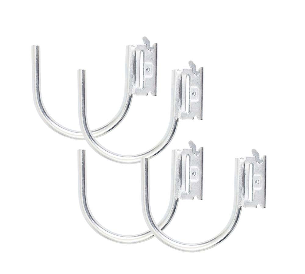 4 Pack 4.5" E-Track J Hook with ETrack Spring Fitting for Box Trucks - Steel Hanging Hook for Your ETrack Rail System - Cargo Tie Down E-Track Accessories for Enclosed Trailer, Vans & Garage