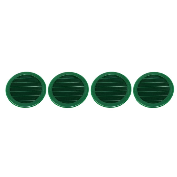 (4 Pack ) 4" Green Round Plastic Louver Soffit Air Vent