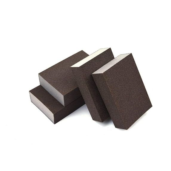 4-Pack 4-Inch (400 Grit) Manual Sanding Sponge Sheet Kitchen Polishing Grinding Abrasive Sponge Block