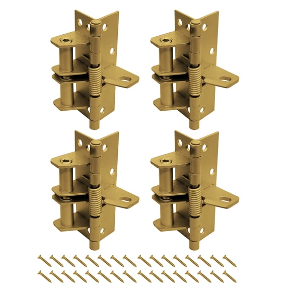 4 Pack 4 Inch Bronze Self-Closing Door Hinges Black, 4 Inch Spring Door Hinge, Interior Door Hinges, Residential Heavy-Duty Door Hardware