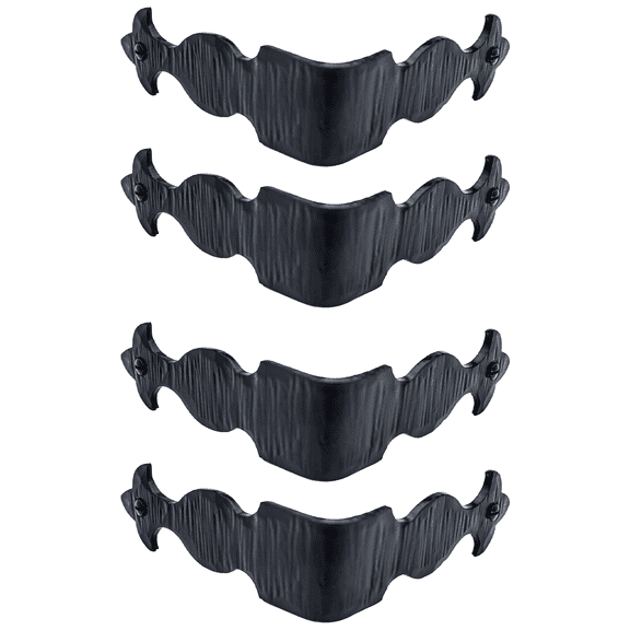 4 Pack 4 inch Metal Corner Protector - Black - Furniture Corner Hardware Corner Bracket Metal Embellishments for Wood Decorative Metal Trim The Sonora Series by Borderland Rustic Hardware
