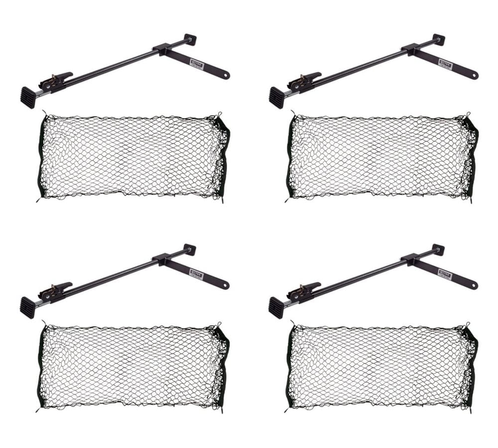 4 Pack 40"70" Adjustable Heavy Duty Cargo Load Lock Bar w/ 16" Divider