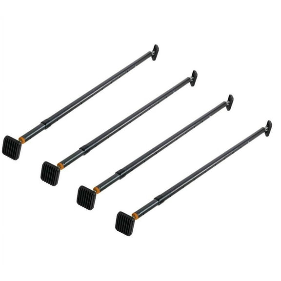 4 Pack 40"-70" Heavy Duty Steel Telescopic Adjustable Load Lock Bar for Cargo Tie-Down, Pickup Truck Beds, Enclosed Trailer & Trucks - Cargo Bars with Rubber Pad