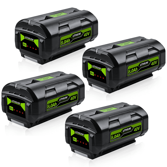 4 Pack 40V 8.0Ah Replacement for Ryobi 40v Battery Compatible with Ryobi Battery 40V Tools Fits for Ryobi Battery OP4060 OP4015 OP4026 OP40201 OP40261 OP4030 OP4040 OP40401 OP4050 OP40501