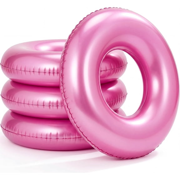 4 Pack 42 Inch Large Adults Pool Float Tubes Inflatable Swim Tubes Swimming Pool Rings Floaties Toys for Summer Beach Bachelorette Graduation Party