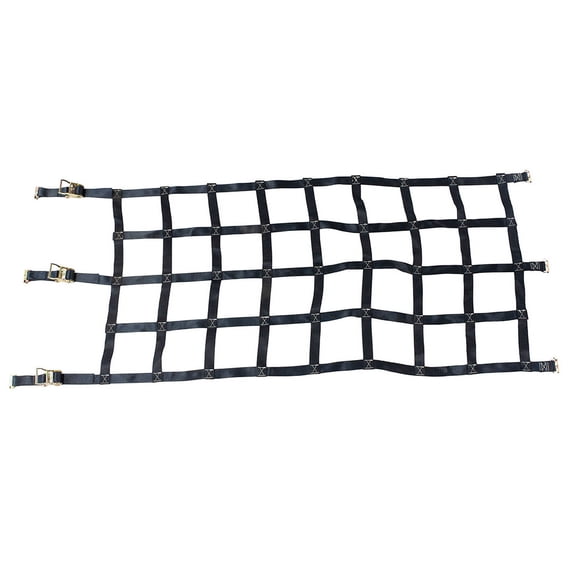 4 Pack 42"x82" Heavy Duty Cargo Net for Pickup Truck with Ratchets & E-Track Fittings,8" by 8" Holes, Truck Bed Cargo Netting for Enclosed Trailers - E Track Accessories