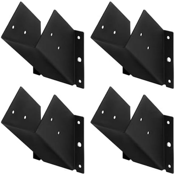 4 Pack 45-Degree 4x4 Beam Support Bracket,Post and Beam Knee Bracket for Pergola,14 Gauge$$Hardware