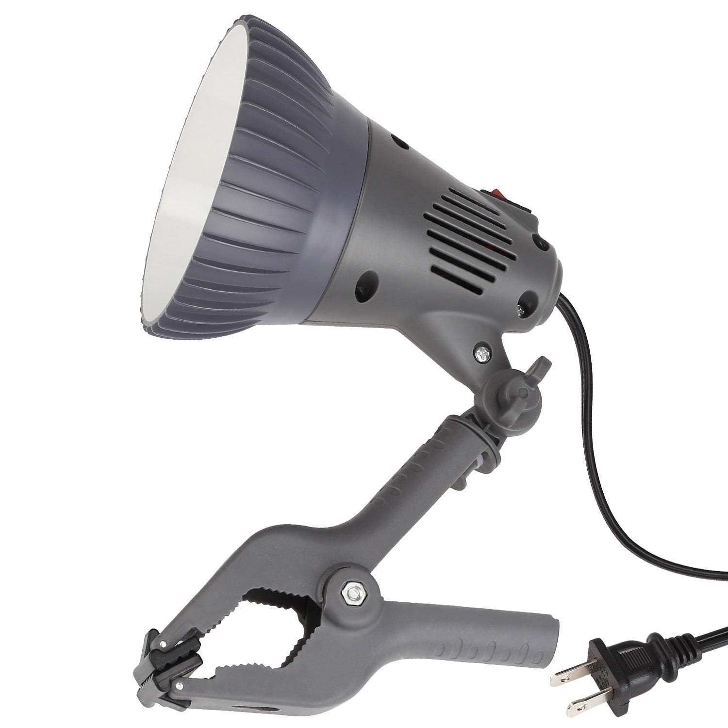 12W LED Clamp Work Lamp, Integrated 360° Rotatable Head, Ultra Bright Work Bench Light, Desk Lamp with Clip, 4000K Cool White