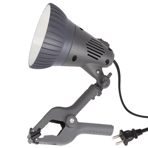 12W LED Clamp Work Lamp, Integrated 360 Rotatable Head, Ultra Bright Work Bench Light, Desk Lamp with Clip, 4000K Cool White
