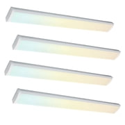 4 Pack 4FT LED Wraparound Light, 48 inch Garage Ceiling Lights, 24/31/38/46W,5500LM, 3000-6500K, 4FT Led Light Fixtures for Garage,Workshop,Closet,Shop,UL & DLC