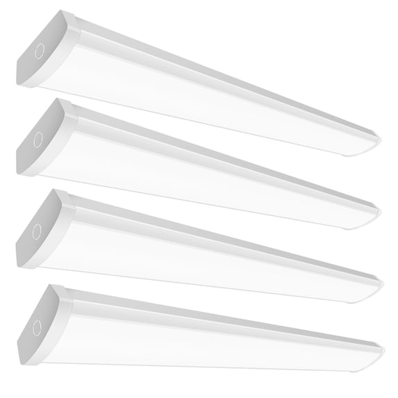 4 Pack 4FT LED Wraparound Light, 48 inch Garage Ceiling Lights, 24/31/38/46W,5500LM, 3000/4000/5000K, 4FT Led Light Fixtures for Garage,Workshop,Closet,Shop,UL & DLC Listed