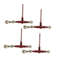thumbnail image 1 of 4 Pack 5/16"-3/8" Heavy Duty Ratchet Lever Load Binder w/Grab Hooks and Eye 7100 Lbs Working Load Limit - Red | Tie Down Hauling Chain Binders for Flatbed Truck Trailer, 1 of 8