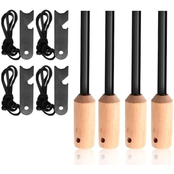 4 Pack 5/16 Ferro Rod Fire Starter with Multi Tool Striker Flint and Steel Survival for Camping, Hiking, Emergency and Addition to Your Emergency Survival Kit$$Sport & Recreation Other