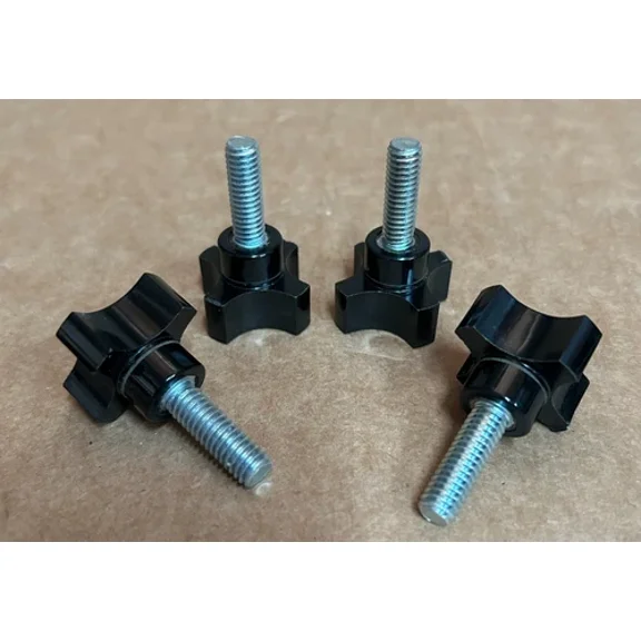 4 Pack 5/16" X 1" Thumb Hand Finger Wing Handle Grip Twist Knob Nut Screw Bolt