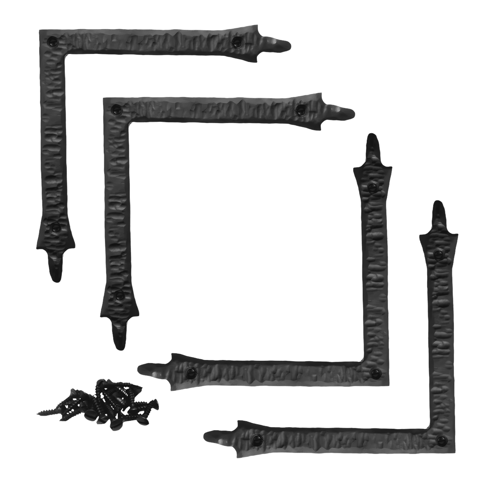 4 Pack 5.5 inch Decorative Corner Brackets Black L Bracket Decorative