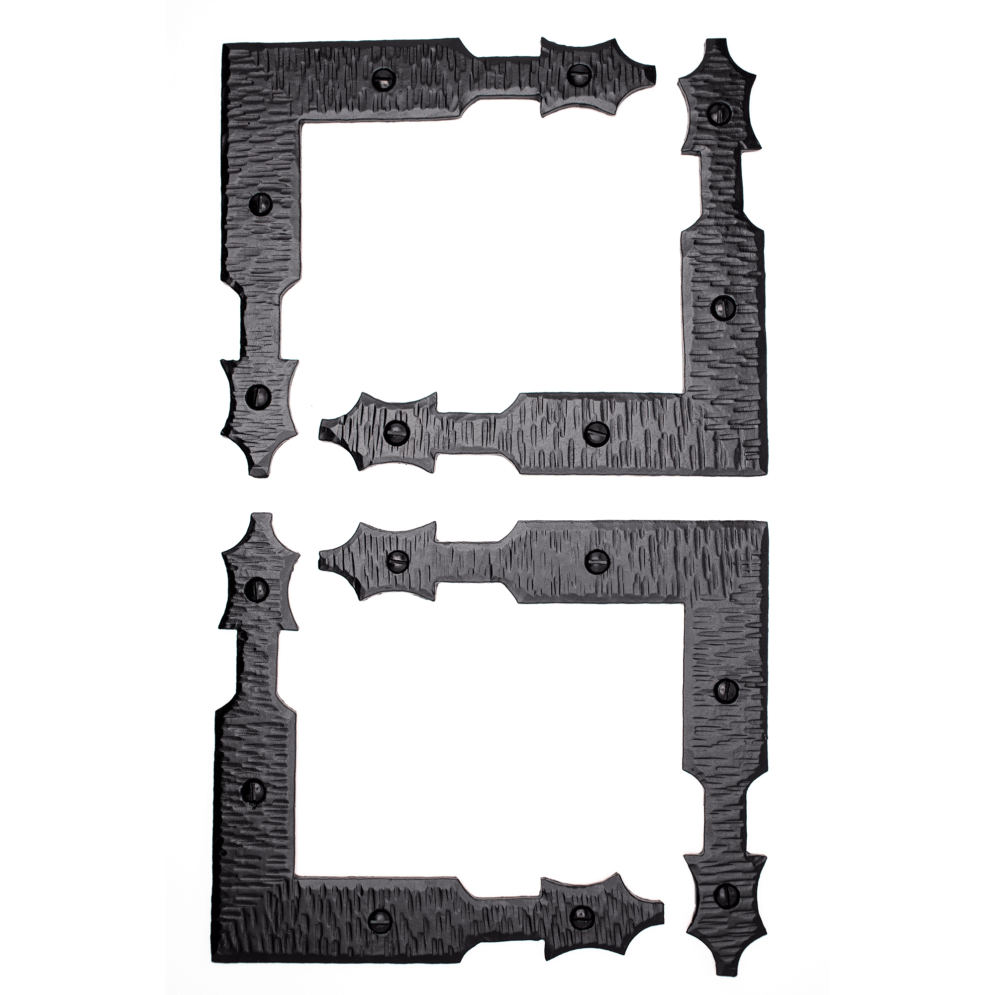 4 Pack 5.5 inch Decorative Corner Brackets Black L Bracket Decorative