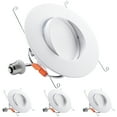 4 Pack 5/6 Inch 13W Adjustable LED Retrofit Downlight, Gimbal Recessed ...
