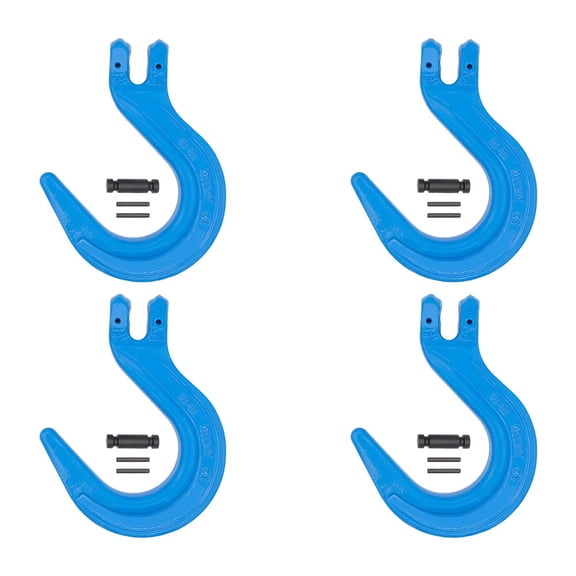 4 Pack 5/8" Grade 100 Clevis Foundry Hook - WLL 8800 LBS - Blue Clevis Hook for Towing, Lifting & Rigging