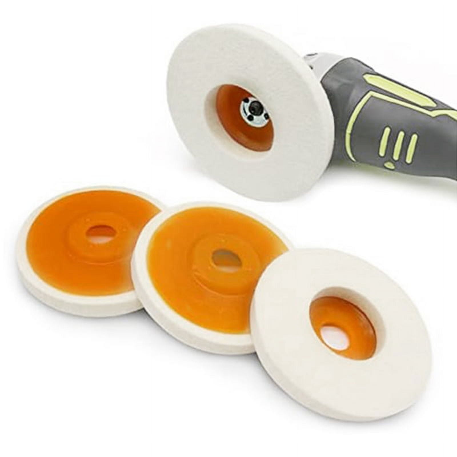 4 Pack 5 Inch Round Wool Felt Disc Wheel Pad, for Angle Grinder