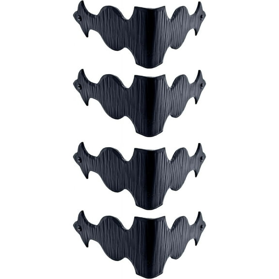 4 Pack - 5" Metal Corner Bracket for Furniture - Black - Handmade Decorative Corner Braces - Rustic Metal Corner Brackets for Tables, Desks, Shelves, Boxes and Chests - The Sonora Series
