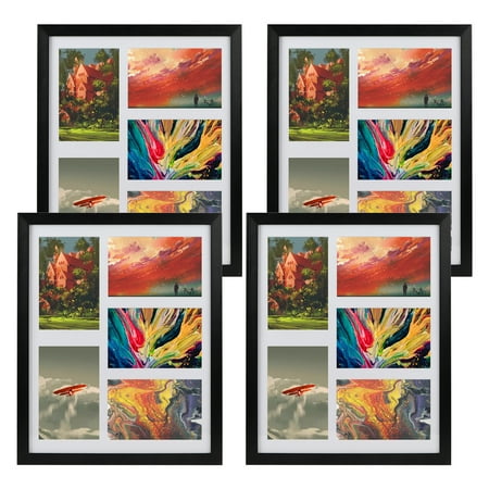 4 Pack 5-Opening Collage Picture Frames 4x6 for Wall Display