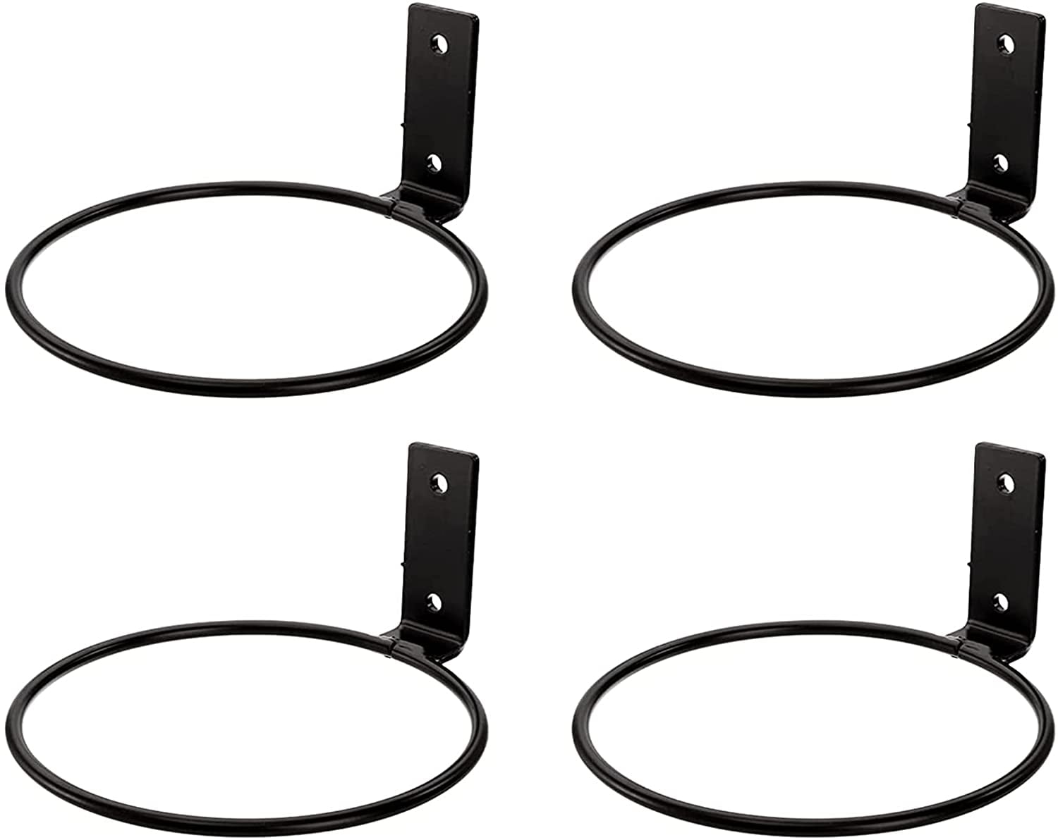 4 Pack 5 inch Flower Pot Holder Ring Wall Mounted Flower Pot Holder