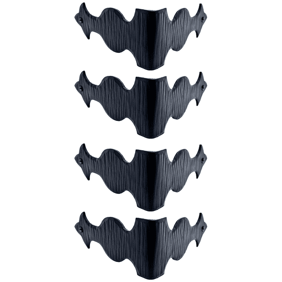 4 Pack 5 inch Metal Corner Protector - Black - Furniture Corner Hardware Corner Bracket Metal Embellishments for Wood Decorative Metal Trim The Sonora Series by Borderland Rustic Hardware