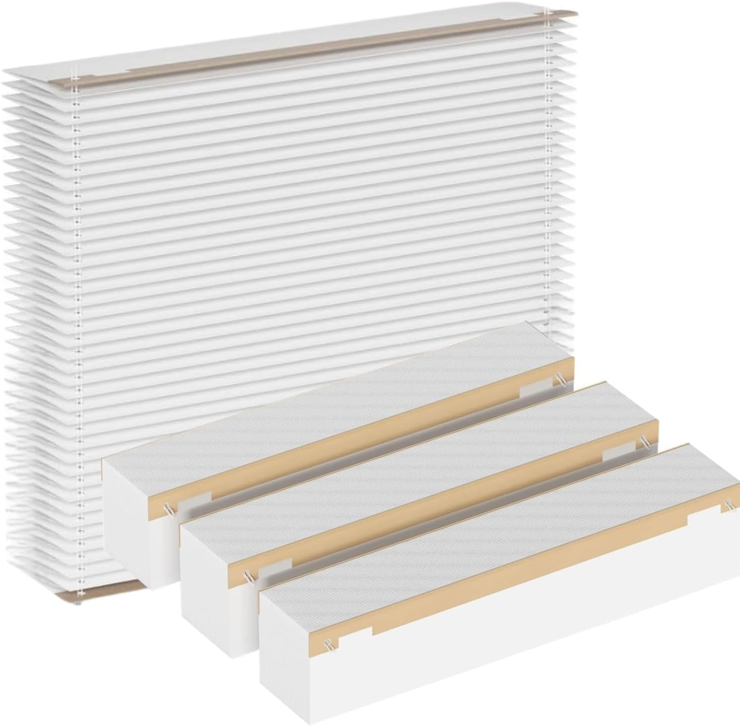 4 Pack 501 Replacement Filter Compatible with Aprilaire 5000 Whole-House Air Purifier, 16x25x6 Air Filter，MERV15