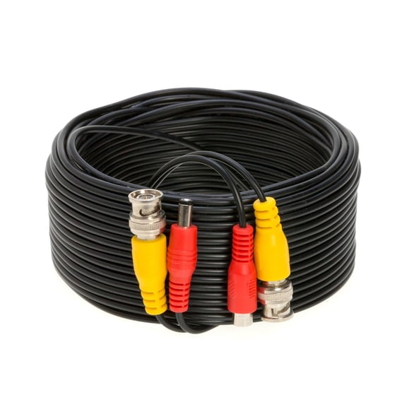 4 Pack of 50FT Premade BNC Video Power Cable – Black Plug & Play Extension Cord for CCTV Cameras, DVRs, Security Systems, Surveillance Equipment, Cables Direct Online