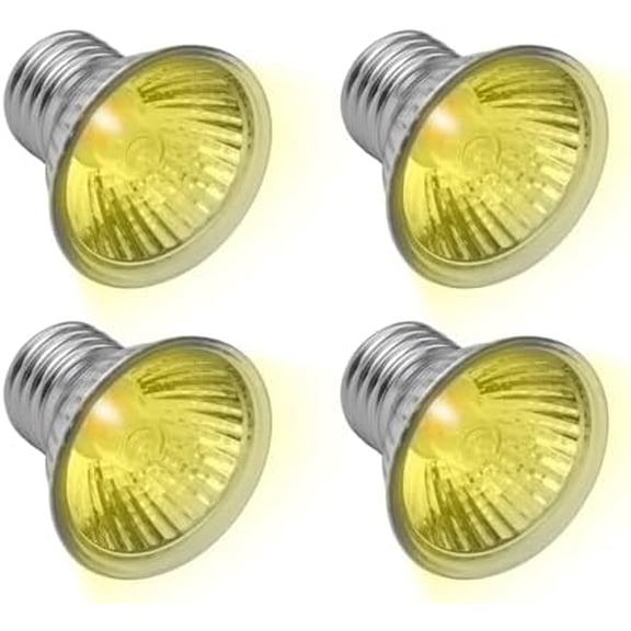 4-Pack 50W UVA UVB Light Bulbs for E27 Reptile Heat Lamp, Basking Spot Light Simulated Sunlight, Heating Lamp for Turtle, Lizard, Snake, Beared Dragon, Amphibians