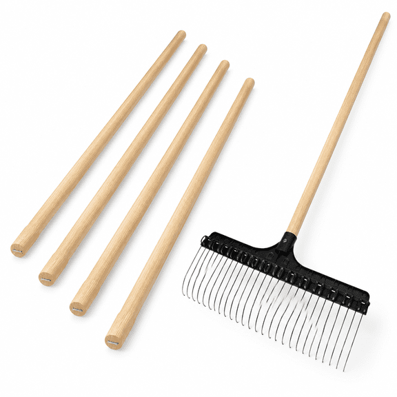 4 Pack 54 Inch Replacement Wood Rake Handle For Leaf