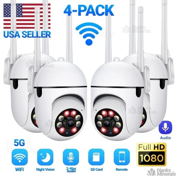 4-Pack 5G WiFi Security Camera System Smart Outdoor Night Vision 1080p 4 Channel