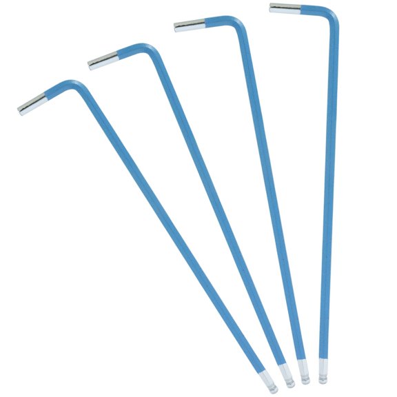 4 Pack 5mm Ball End Hex Key Wrench, L-Shape Long Arm Allen Wrench, L Shaped Long Arm Ball Point Hexagon Keys - Orange Hex Tools for DIY, Bicycle Repair & Professional Machine Maintenance