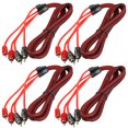 thumbnail image 1 of 4 Pack 6 Ft RCA Cable OFC Interconnect DS18 R6 Competition Rated Performance Red, 1 of 3