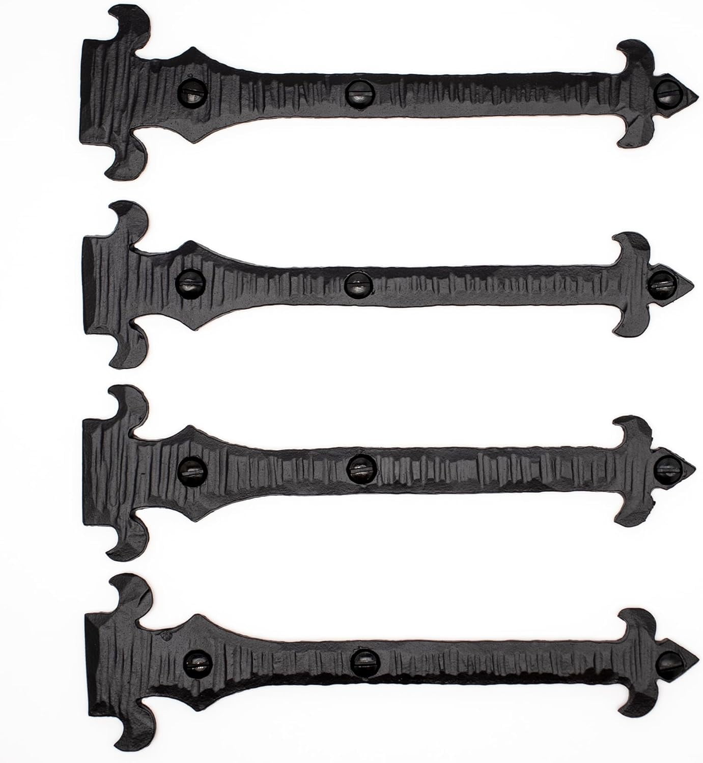 4 Pack 6 Inch Faux Decorative Strap Hinge Black Decorative Strap Hinge